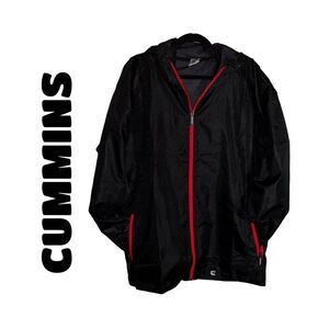 Cummins Black Rain Jacket Lightweight Men's Size 2XL